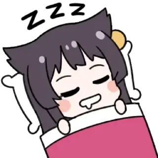 😴 emoji 蛆音娘 Telegram sticker 13 of 20