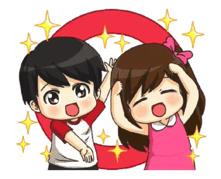 ⭕️ emoji Lovely Couple @Stickersey Telegram sticker 14 of 24