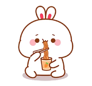 🍜 emoji Lovely Tuji @Stickersey Telegram sticker 9 of 50