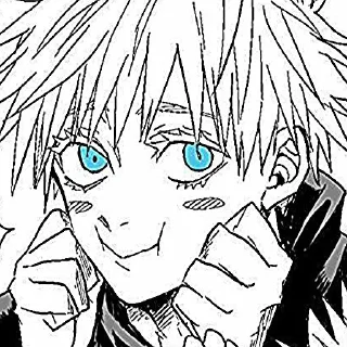 🥺 emoji ⋆ ꗃ 𖥻 gojo's manga ! ˓˓ 🐇﹆ Telegram sticker 21 of 21