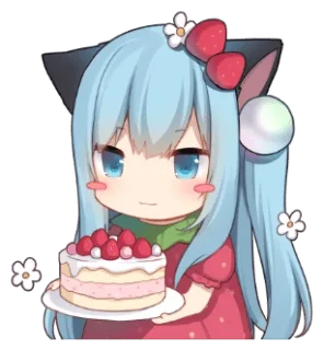 🎂 emoji Animal ears sticker 2 @bistic Telegram sticker 12 of 40