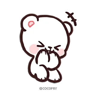 😂 emoji @Opstickerpacks ✨Milk Mocha 💖 Telegram sticker 9 of 80