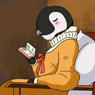 😮‍💨 emoji Penguin Art Telegram sticker 5 of 15