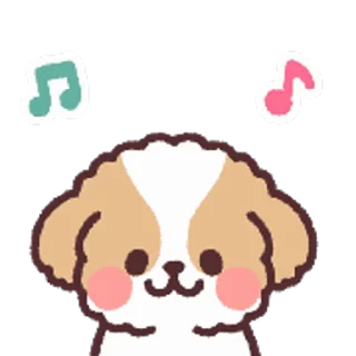 ⭐ emoji fluffy dog @stickieri Telegram sticker 22 of 40