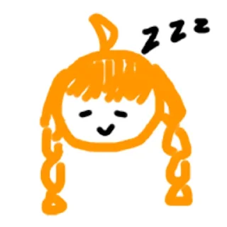 😴 emoji 桔子娘 Telegram sticker 10 of 17