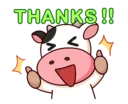 👍 emoji Momo Cow 3 Telegram sticker 9 of 19