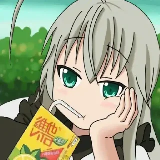 🍵 emoji 這いよれ! ニャル子さん Telegram sticker 21 of 80