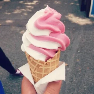 Sticker from ice cream strawberry @stiker_makanan