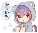 😗 emoji Boy of a black cat(3rd anniversary) @bistic Telegram sticker 6 of 40