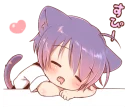 😞 emoji Boy of a black cat(3rd anniversary) @bistic Telegram sticker 12 of 40