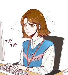 💻 emoji Manhwa Pack Telegram sticker 18 of 89