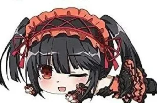 ♨️ emoji Kurumi tokisaki chibi × @voidstickers Telegram sticker 16 of 22