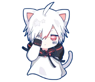 😶 emoji Mafumafu Sticker (cat) vol.2 @bistic Telegram sticker 20 of 40