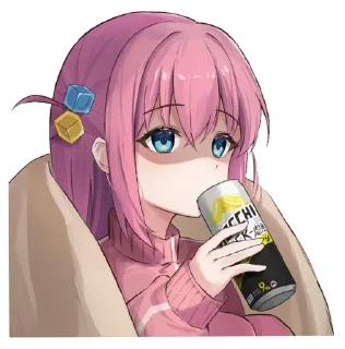 😍 emoji Bocchi-chan @Anak_kucing_stiker Telegram sticker 5 of 57