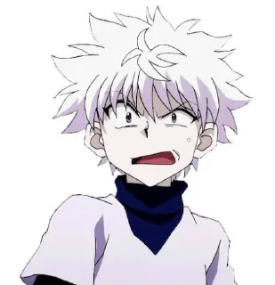 😶 emoji Killua || @moiStickers Telegram sticker 8 of 21