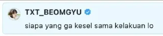 Sticker from begini tanggapan TXT