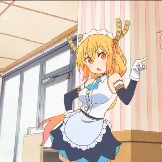 💥 emoji 𓄼 Tohru Kobayashi 𑂻𑂴 @nicoyazawaa 𖥻 Telegram sticker 24 of 30