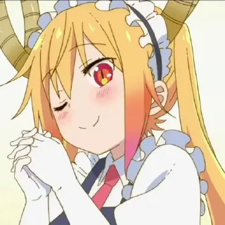 💥 emoji 𓄼 Tohru Kobayashi 𑂻𑂴 @nicoyazawaa 𖥻 Telegram sticker 15 of 30