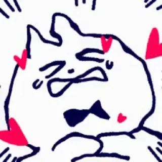 😍 emoji 领结猫Cat 动态版 更多贴纸在 @riridoafflinks Telegram sticker 10 of 50