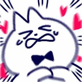 😍 emoji 领结猫Cat 点此更多贴纸 @riridoafflinks Telegram sticker 11 of 120
