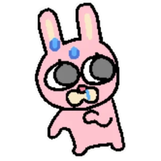 😱 emoji 兔子秀珍 更多贴纸 @riridoafflinks Telegram sticker 18 of 74