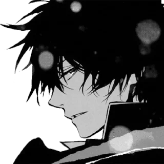 🖤 emoji [ @Cutie_Riya ] [Dark Anime boy] Telegram sticker 15 of 40