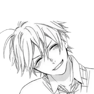 🖤 emoji [ @Cutie_Riya ] [Dark Anime boy] Telegram sticker 9 of 40