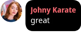 😄 emoji Johny Karate says Telegram sticker 15 of 30