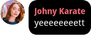 😱 emoji Johny Karate says Telegram sticker 18 of 30
