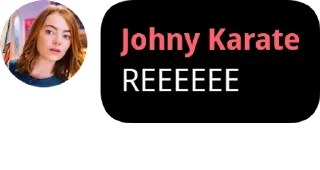 😐 emoji Johny Karate says Telegram sticker 17 of 30