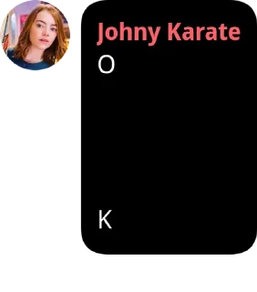 😕 emoji Johny Karate says Telegram sticker 23 of 30