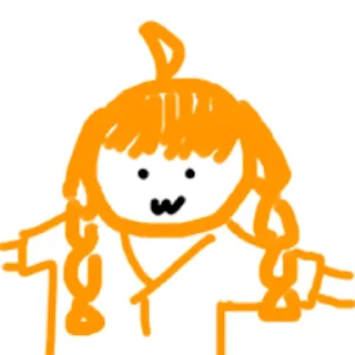 🤗 emoji 桔子娘 Telegram sticker 8 of 17
