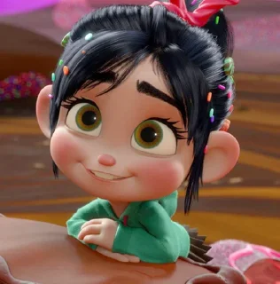 😊 emoji @cutedona 🍭vanellope🍭 Telegram sticker 19 of 45