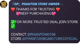 💞 emoji PHANTOM BGMI STORE Telegram sticker 13 of 14