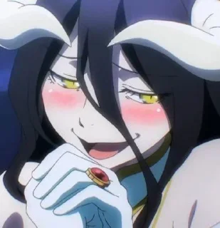 🤭 emoji albedo Telegram sticker 17 of 24