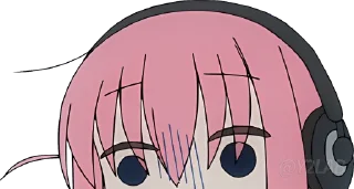 😨 emoji Bocchi the Rock @Y2LAB Telegram sticker 5 of 53