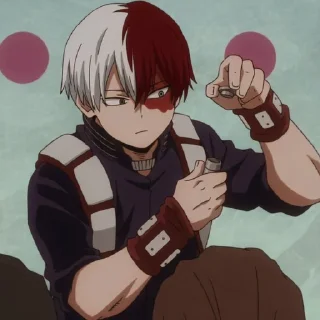 🔗 emoji @STIKERANIMEX ➖ TODOROKI SHOUTO Telegram sticker 16 of 20