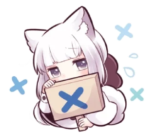 🐺 emoji ᭝݊Little wolf girl ⵓ @nyawrwar ⿴༘͜᭼̣ꪆ Telegram sticker 23 of 40