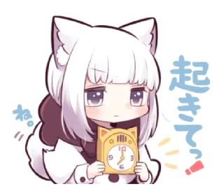 🐺 emoji ᭝݊Little wolf girl ⵓ @nyawrwar ⿴༘͜᭼̣ꪆ Telegram sticker 6 of 40