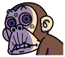 😳 emoji Crazy Funky Monkey 5 - @yoursecretlover Telegram sticker 17 of 40