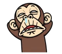😑 emoji Crazy Funky Monkey 5 - @yoursecretlover Telegram sticker 22 of 40