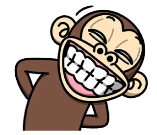 😬 emoji Crazy Funky Monkey5 @bistic Telegram sticker 3 of 40
