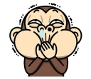 🙊 emoji Crazy Funky Monkey 5 - @yoursecretlover Telegram sticker 5 of 40