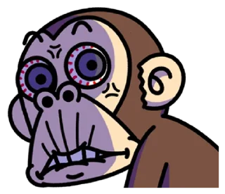 😳 emoji Crazy Funky Monkey5 @bistic Telegram sticker 17 of 40