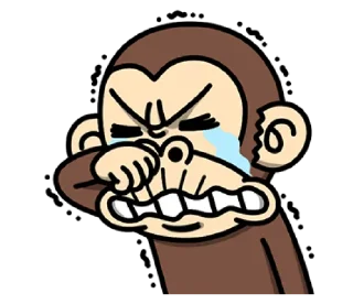😭 emoji Crazy Funky Monkey5 @bistic Telegram sticker 19 of 40