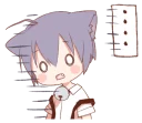 😰 emoji Boy of a black cat @stickerscar Telegram sticker 21 of 40
