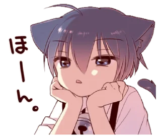 🙁 emoji Boy of a black cat 6 @bistic Telegram sticker 13 of 40