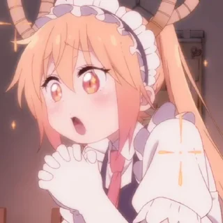 🍜 emoji ،، ◦ Tohru Kobayashi : @fckmne ʾʾ Telegram sticker 12 of 60