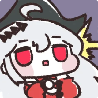 😲 emoji 斯卡蒂表情包 Telegram sticker 14 of 35
