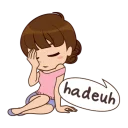 😞 emoji @tikelmu About Anna Telegram sticker 23 of 41